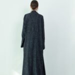 Chiffon Gray Dantel Printed Abaya - Image 4