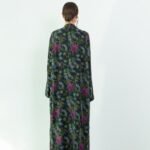 Chiffon Pink Floral Abaya - Image 4