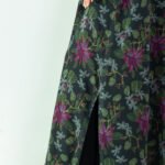 Chiffon Pink Floral Abaya - Image 7