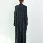 Chiffon Gray Designed Abaya - Image 4