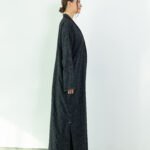 Chiffon Gray Designed Abaya - Image 5