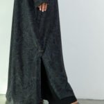 Chiffon Gray Designed Abaya - Image 7