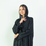 Chiffon Gray Designed Abaya - Image 14