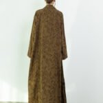 Linen Brown Floral Abaya - Image 16