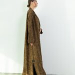 Linen Brown Floral Abaya - Image 14