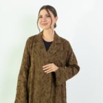 Linen Brown Floral Abaya - Image 11