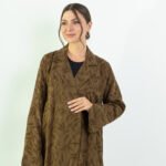 Linen Brown Floral Abaya - Image 10