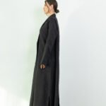 Organza Black Lines Designed Abaya - Image 12