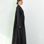 Organza Black Lines Designed Abaya - Image 10