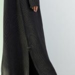 Organza Black Lines Designed Abaya - Image 8