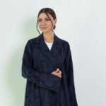 Linen Navy Abaya - Image 8