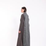 Crepe Grey Detail Blazer Abaya - Image 5