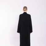 Crepe Black Tie Detail Abaya - Image 5