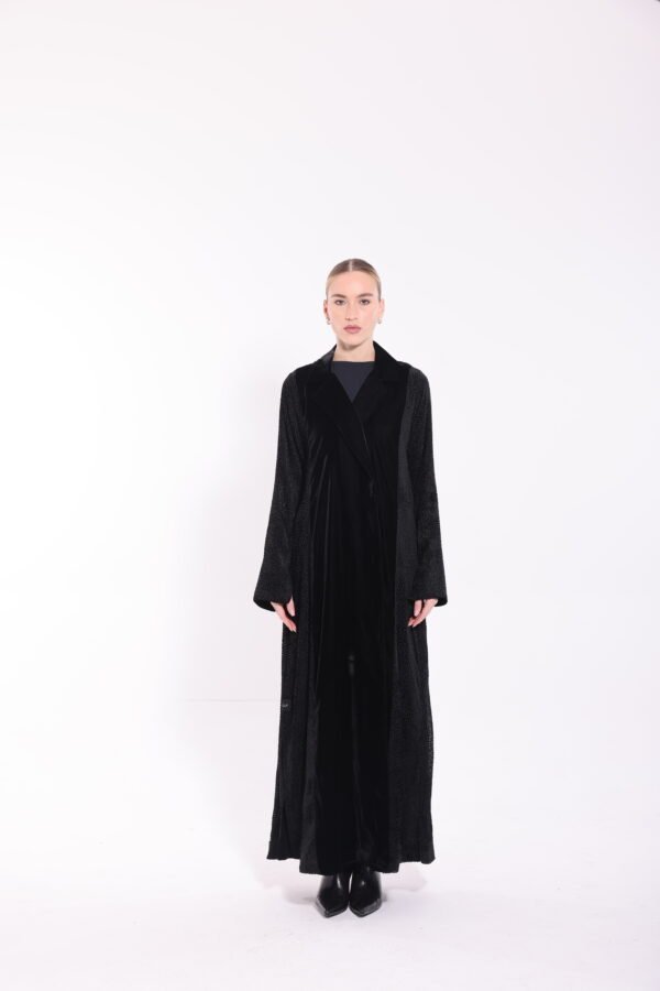 Velvet Black Blazer Abaya