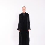 Velvet Black Blazer Abaya - Image 3