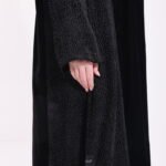 Velvet Black Blazer Abaya - Image 2