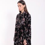 Velvet Multi Floral Detail Abaya - Image 7