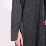 Tweed Grey Collared  Abaya - Image 4