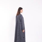 Tweed Navy Contrast Detail  Abaya - Image 4