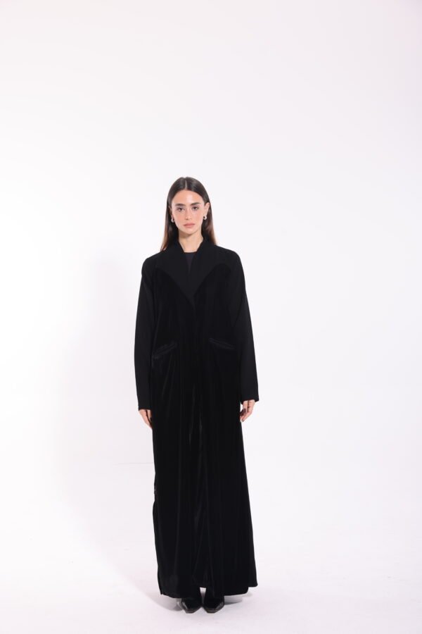 Velvet Black Detail Abaya
