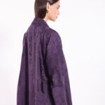 Linen Silk Floral Purple Abaya - Image 7